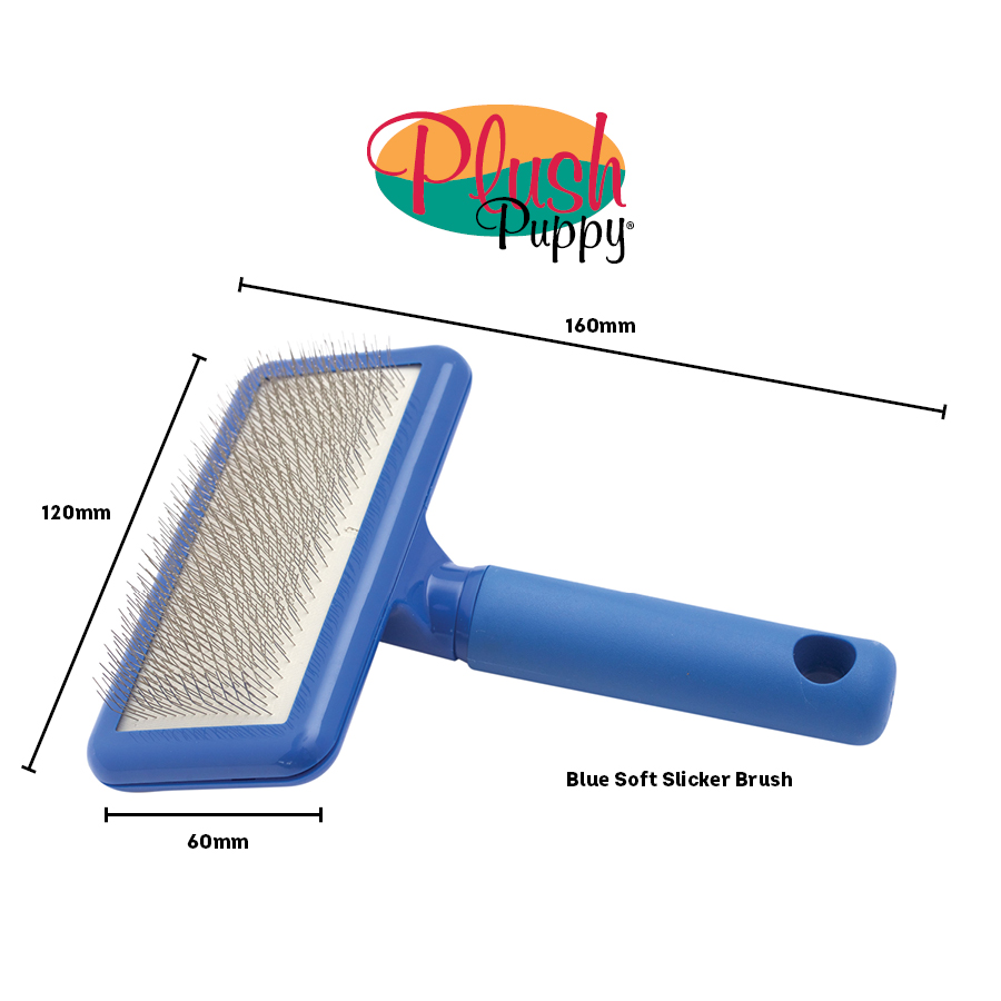 Blue Soft Slicker Brush - Image 3