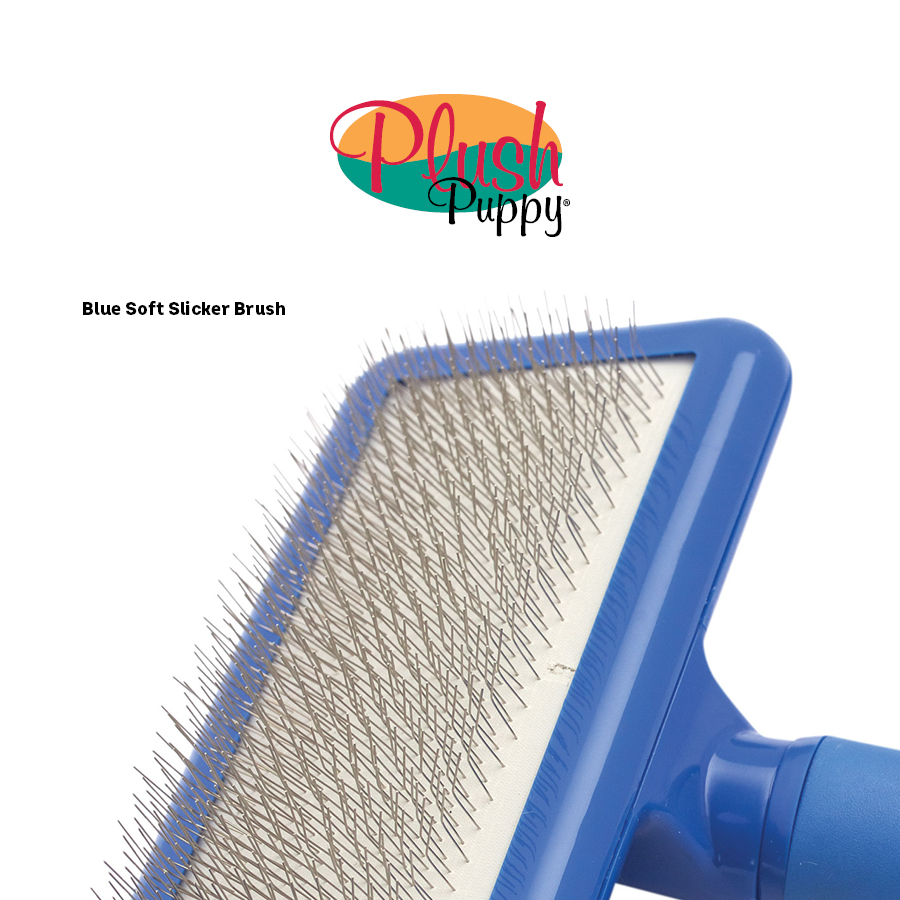 Blue Soft Slicker Brush - Image 2